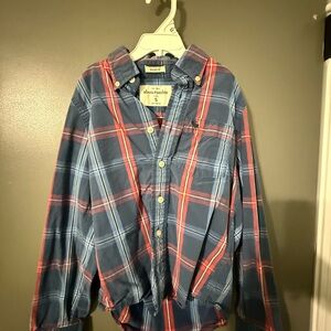 Abercrombie & Fitch Kids Blue and Red Plaid Shirt